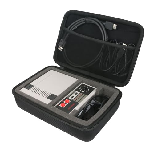 Design perfetto dello spazio abbinato: il prodotto dimensioni interne: 20,3 x 14,2 x 7,4 cm, che è molto adatto per il tuo Nintendo Nes Classic Edition. La vestibilità perfetta può evitare l'impatto sulla mini console di gioco nes classic e migliorare la sua durata. Questa situazione si applica anche ad altre console di gioco nes.