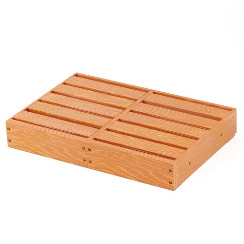 Wooden Step Stool, Durable Pine Wood Platform 23.6" x 15.9", 3.5" High, Supports 450 lbs, Sturdy Minimalist Low Step for Kitchen, Bedroom, Bathroom, Living Room & Indoor Home Décor