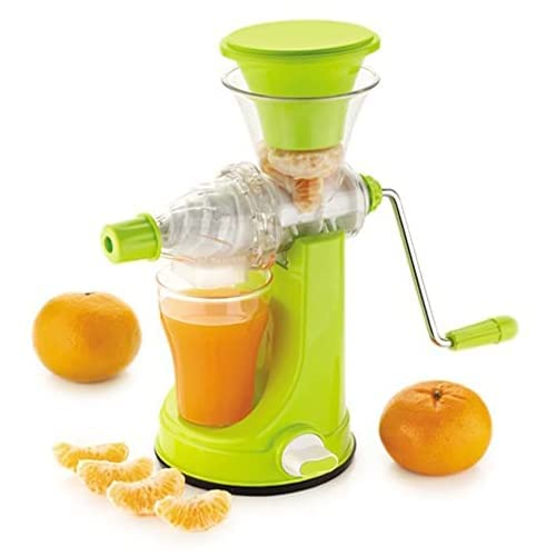 Kavya Enterprise Plastic Hand Juicer for Fruits and Vegetables with Steel Handle Vacuum Locking System Travel Juicer Fruit Juicer for All Fruits - Multicolor (Novel Juicer Pro)