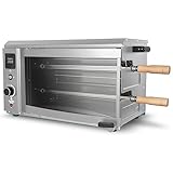 Brazilian Flame Indoor or Outdoor Rotisserie Grill Roaster with 2 Auto Rotating Skewers for Rotisserie Chicken, Steak, Fish, Brazilian Style BBQ, Electric Rotisserie Oven for Apartment or Home