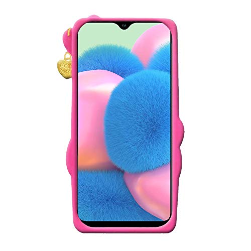 Image of Unirock Hello Kitty Back Case Cover for Samsung Galaxy A30s| 3D Cute Hello Kitty Case |Soft Silicone Rubber Back Cover with Pendant Kitty Cover for Samsung Galaxy A30s (Pink)