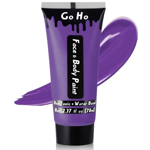 Go Ho Purple Face Body Paint Washable for Halloween Makeup(2.37oz)