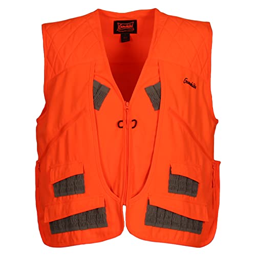 Gamehide Chukar Upland Pheasant Quail Hunting Vest Orange Front and Rear Loading (X-Large, Solid Orange)
