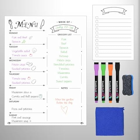 Thboxes Magnetic Weekly Meal Planner Set Cover