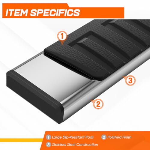 Estribos laterales para Nissan Titan Extended Cab 2004-2024 miniatura 2