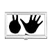 Two Five Gesture Outline Pattern Business Card Holder Case Pocket Box Wallet