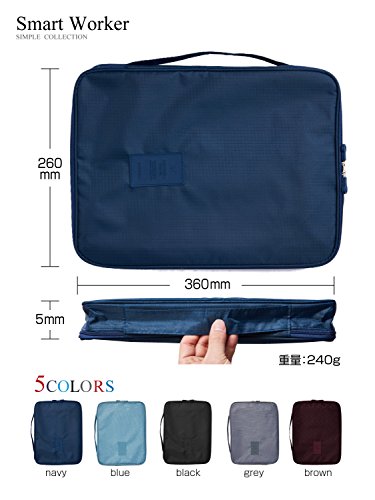 Smart Worker スマートワーカー シワにならない ワイシャツケース 出張 旅行便利グッズ 防水 コンパクト で 持ち運び簡単 ワイシャツ 旅行用 ４日 収納ケース ガーメントケース 旅行バッグ整頓 旅行セット ネイビー Whenbuy Jchere Com