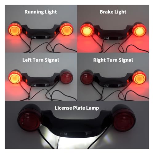 Clignotant arrière de moto rouge pour Harley Touring Road Street Glide 2010-2021