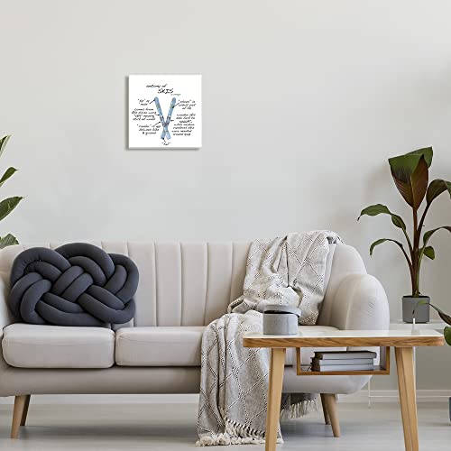 Image of 'Anatomy of Skis Winter Sports Diagram Facts'| Wall Plaque Art | Stupell Industries | 12 x 12 Inches, Easy to Hang and Sturdy, Made in USA, by Dishique