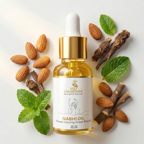Image of Ved Sanjeevani, Sleep-Inducing Stress Relief Nabhi Oil | For Relaxation & Sleep Quality | With Herbal Aromatherapy (Pack of 2)