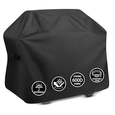 Grill Cover,52 inch Heavy Duty Grill Cover for Outdoor Grill,600D Waterproof Anti-UV Fade-Resistant Barbecue Gas Cover with Adjustable Straps for Weber,Genesis,Charbroil and More Grills