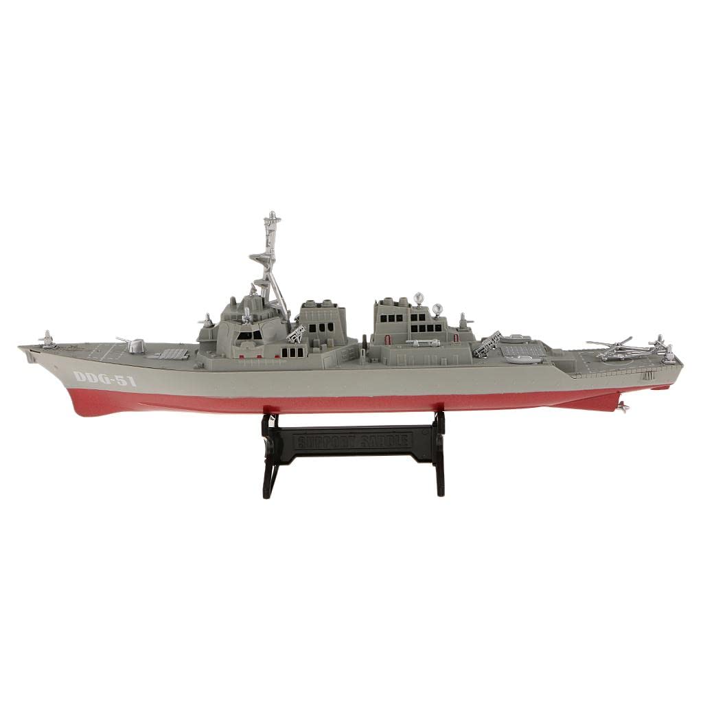 1:350 Scala Plastica Modello USS Burke DDG-51 Replica Nave da Guerra Regalo da Collezione per Bambini e Adulti