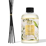 Contient : Composé d'un flacon en verre pour le diffuseur de parfum, d'un mélange d'huiles essentielles et de parfums de 500 ml et de 8 bâtonnets en pur coton. L'intensité du parfum peut être ajustée en ajoutant ou en retirant des bâtonnets.