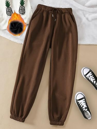 Image of Womens Sweatpants Loose Fit Jogger, Comfort Bottom Wear, Fleece Bottom Gym & Sleepwear Winter Trendy Trousers with Pockets Pajama Pants for Womens & Girls