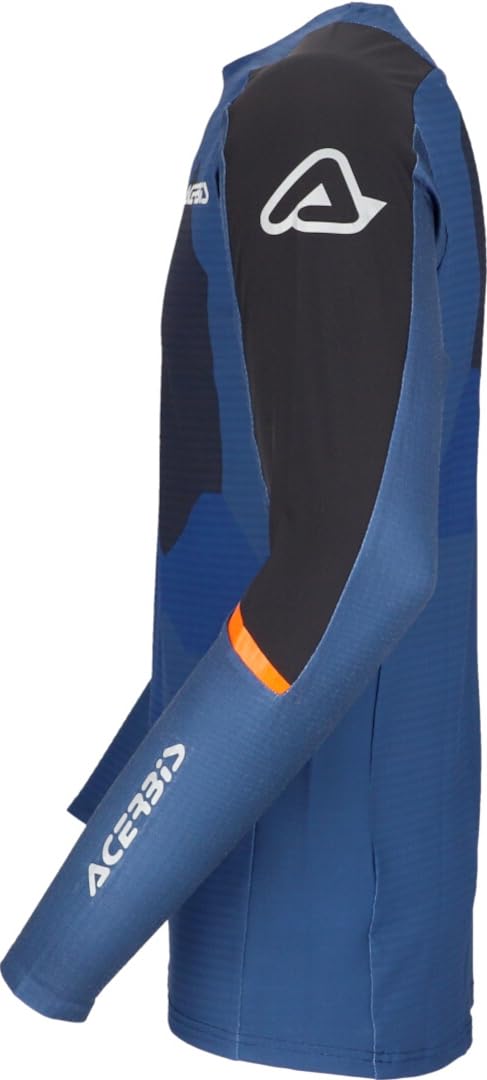 Acerbis X-Duro 3.0 Winter Maglia da motocross, blu/arancione, S