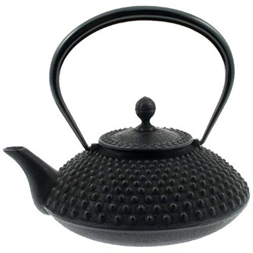 Iwachu Japanese Iron Tetsubin Teapot, Large, Black Hailstone Pattern