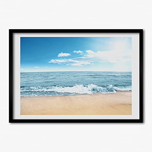 Cadre MDF Peinture 70x50 cm Tulup Plage pour Affiche et Tableau Moderne