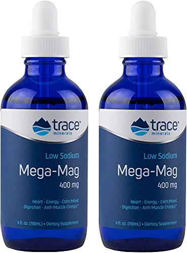 Trace Minerals, Mega-Mag, 400mg, Doppelpack 2 x 118ml, Magnesium, Laborgeprüft, Sojafrei, Glutenfrei, Ohne Gentechnik, Vegan Cover