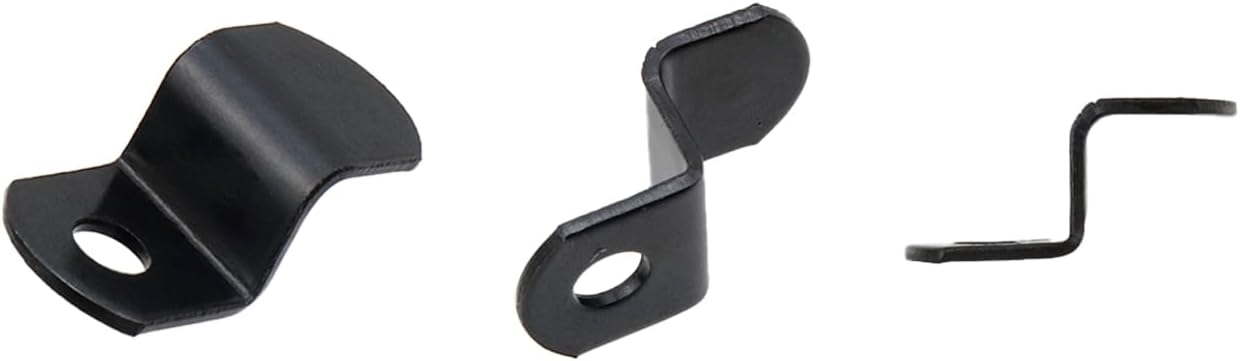 T Tulead Black Offset Canvas Clips Picture Framing Mirror Clips Iron Z Brackets 80PCS, 4 Sizes, 1/2", 1/4", 3/8", 1/8"
