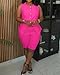 Womens Plus Size 2 Piece Matching Sets 2026 Fashion Button Down Suit Vest Tops Shorts Set Spring Business Casual Outfits Rose Red 5X