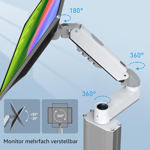BEWISER Medizinischer Rollwagen Monitor Halterung Mobiles Podium, Mobiler Laptopwagen Robuste Basis, Computertisch Trolley für Zahnklinik, Krankenpflege,PC Workstation