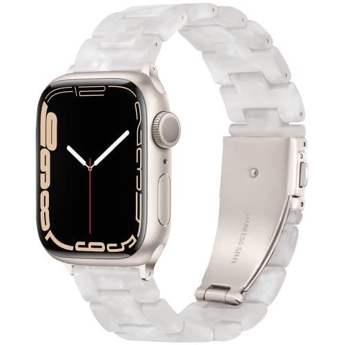 Pleixiu for Apple Watch Bands 38mm 40mm 41mm (42mm-Series 11 10) Lightweight Resin With Stainless...