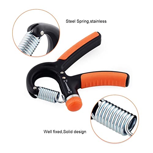Image of Fitfix Adjustable Hand Grip Strengthener, Hand Gripper for Men & Women for Gym Workout Hand Exercise Equipment to Use in Home for Forearm Exercise, Finger Exercise Power Gripper (10-40 Kg) Black