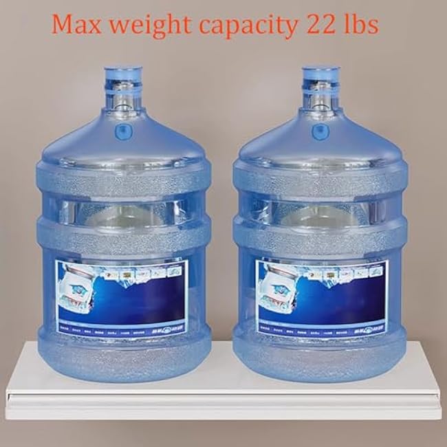 Microwave Pull-Out Cabinet Organizer Shelf, Kitchen Carbon Steel Microwave Oven Rack with Pull-Out Tray for Various Kitchen Appliances Storage, 18.3 x 14.2 x 1.6 (White)