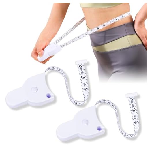 White Body Measuring Tape - Retractable with Lock & Auto Button, Self-Measuring Tape for Fitness Sewing Tailoring