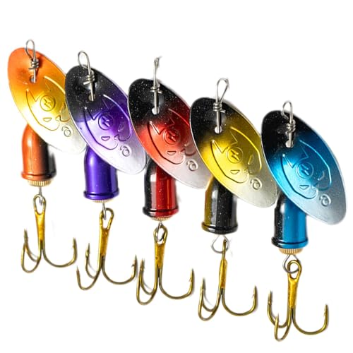 Ampio campo di applicazione: migliora le tue abilità di pesca e cattura più pesci con queste esche spinner, ideali per catturare spigole, lucci e trote in fiumi, laghi, mare aperto, corsi d'acqua e bacini artificiali. Versatile ed in vari ambienti acquatici