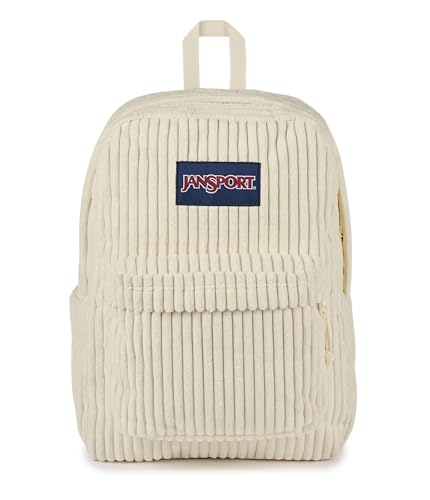 JanSport Superbreak Plus FX Backpack - Work, Travel, or Laptop Bag with Water Bottle Pocket - Surreal Corduroy Coconut