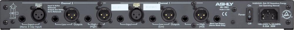 Ashly XR-1001 Crossover front panel controls