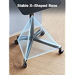 PERLESMITH Mobile TV Cart with Wheels for 23-60 Inch LCD LED OLED Flat Curved Screen Outdoor TVs Height Adjustable Shelf Floor Stand Holds up to 55lbs Monitor TV Holder with Tray Max VESA 400x400mm - Image 4