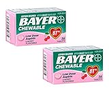Bayer Chewable Low Dose Baby Aspirin Cherry Flavor 36 Tablets - 2 Pack