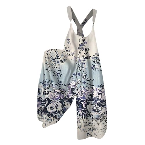 Salopette d'été pour femmes ample et fleurie au style bohème chic