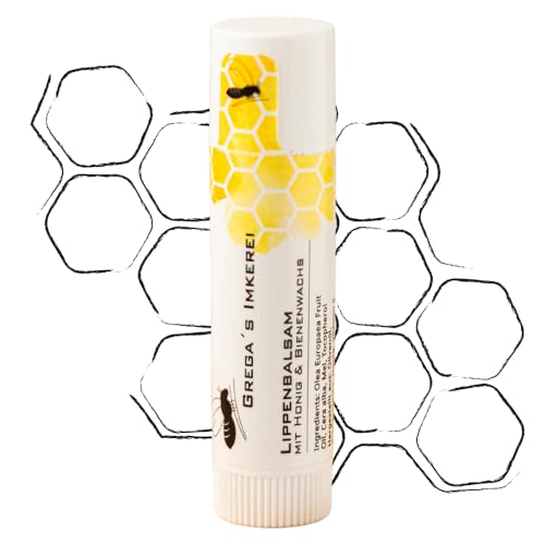 Gregas Imkerei Honig & Propolis Lippenbalsam Pflegestift 7 gramm mit reginalem Honig, Bienenwachs, Propolis, Olivenöl und Vitamin E direkt vom Imker (Honig Lippenbalsam)