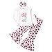 Dazzerake 3 Pezzi Completini per Neonata San Valenti Pantaloni a Zampa da Bambina con Stampa Cuore d'Amore Felpa Pullover Maglione con Fascia (F, 9-12 Mesi)