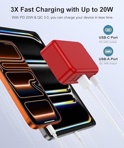 Image of Fast Charger Block, GaN 6 Port USB C Charging Station Hub Cube, 100W Multiport Type C Wall Charger Power Strip Plug with PD 3.0+QC for iPhone 16 15 14 13 12 1 Pro Max XR XS 8 7, Samsung, iPad, Table