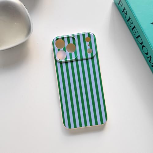 Lovmooful for iPhone 17 Pro Case Cute Color Striped Design-Blue&Green by Lovmooful - Used condition - Image 7