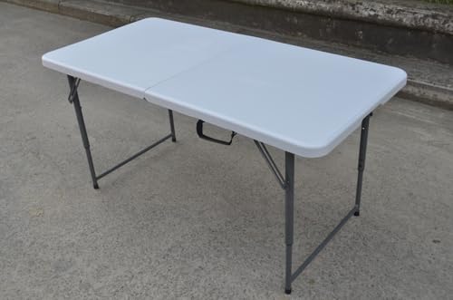 Image of AMAZE (4' x 2', Variable Height Portable Foldable Table | Space Saving, Carry Like Bag, Multipurpose Folding Table for Study, Laptop, Dining, Camping & Outdoor Use- White