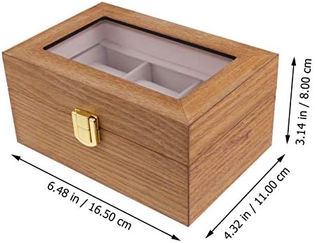 UKCOCO Watch Box Organizer Case 3 Slots Watch Display Case Wood Watch Jewelry Case Organizer for Men Women