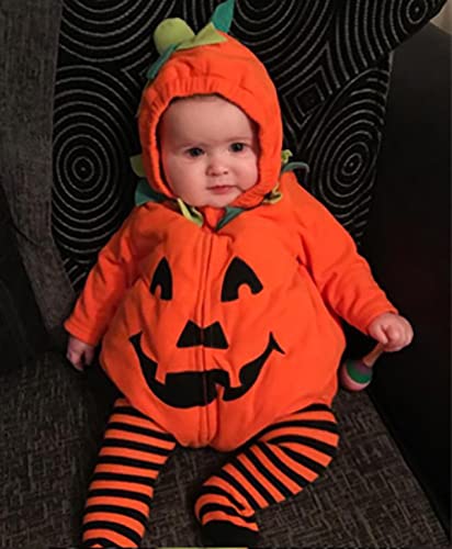 Jifre Cute Baby Halloween Pumpkin Costume, Toddler Halloween Costumes, Infant Halloween Costumes For Boys Girls (6-12Months) #TOP6