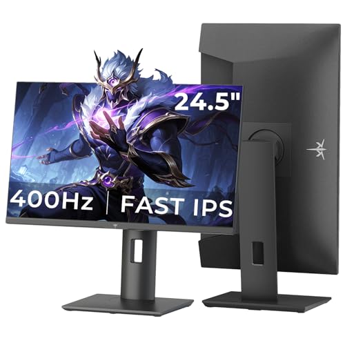 KTC Gaming Monitor 24.5 Zoll 400Hz FHD Fast IPS 1ms HDR400 PC Bildschirm FreeSync & G-Sync 126% sRGB VESA DP 1.4 HDMI 2.0 Schwenken Heben Stand H25X7