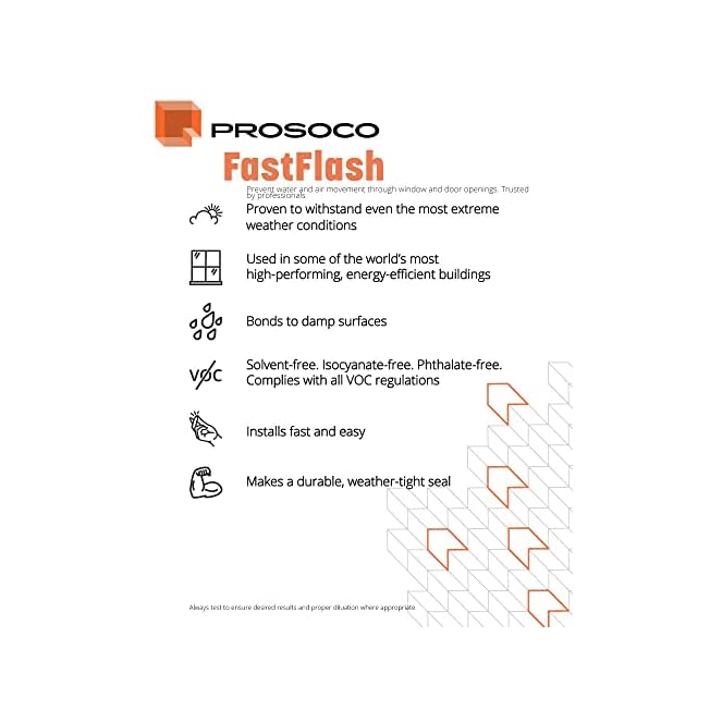 Prosoco Roller Grade FastFlash Waterproof and Airtight Fluid-Applied Flashing Membrane (2 GAL)