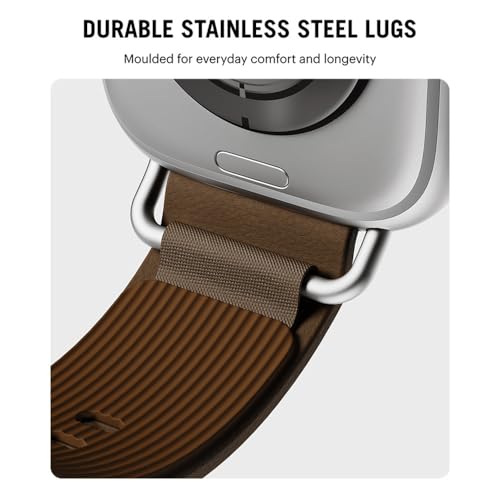 Image of DailyObjects Ellipse Leather Watch Strap Compatible with Apple Watch Series 11 /10 (42mm) | Series 9 /8 /7 41mm, SE3 /SE2 /SE /6 /5 /4 (40mm) | Series 3 38mm -Watch Not Included
