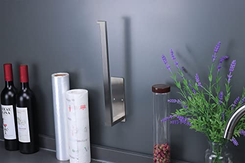 Vanloory Paper Towel Holder, Paper Towel Holder Under Cabinet Stainless Steel Paper Towel Rack Available In Adhesive And Screws, Paper Towel Dispenser For Kitchen, Bathroom (Brushed Nickel, 13 Inch) #TOP6