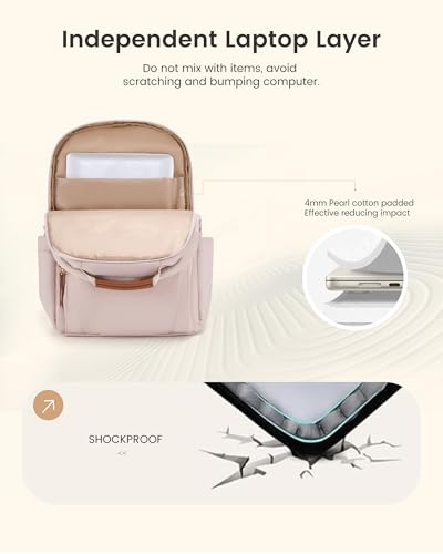 LOVEVOOK Leather Trim Work Backpack