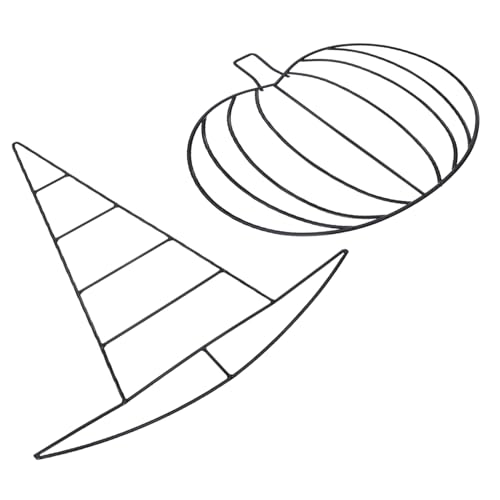 LOLIPPYY 2pcs Pumpkin Hat Wire Wreath Frames Sturdy Metal Iron Base for DIY Floral Wreaths Seasonal Halloween Thanksgiving Autumn Craft Decoration Rings