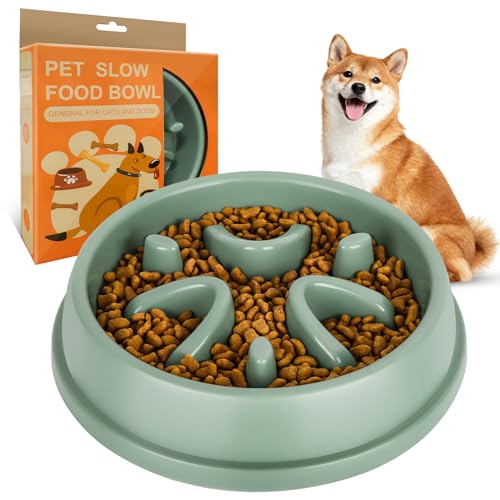 elzle Ciotola per cani ad alimentazione lenta, ciotola per cani antisoffocamento con rondelle antiscivolo, promuove una dieta sana e rallenta l'alimentazione