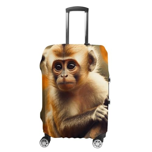 Monkey on Tree Luggage Cover Elastic Suitcase Protector Case Anti-Scratch Washable Baggage Covers Protector For Traveling, Aircraft Consignment L